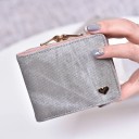 Ladies' Small Wallet with a Heart and Metal Frame Fastening Marbled Surface Artificial Leather and Polyester 11.5 x 9.5 x 2.5 cm 3