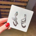 Ladies' Snake Earrings with Zircon 3