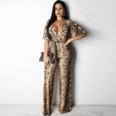 Ladies' Snake Print Jumpsuit B865 4