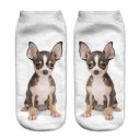 Ladies' Socks with 3D Print of Puppies 1