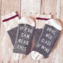 Ladies' Socks with a Humorous Caption J529 9