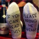 Ladies' Socks with a Humorous Caption J529 13