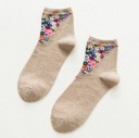 Ladies' Socks with Flowers 4