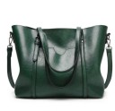 Ladies' Spacious Shoulder Bag with Long Handles Removable Strap Front Pocket Metal Feet at the Bottom PU Leatherette 32 x 12 x 29 cm 9