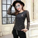 Ladies' Sparkly Long Sleeve T-Shirt B291 5