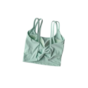 Ladies' Sports Bra with Ruching at the Front and Thin Straps Nylon for Fitness Running Exercise and Training 5