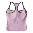 Ladies' Sports Vest with Built-in Cups and Square Neckline with Racerback in Extended Length for Pilates and Leisure 17