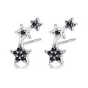 Ladies' Star Earrings with Zirconia 1