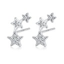 Ladies' Star Earrings with Zirconia 3