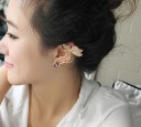 Ladies' Statement Earring that Wraps Around the Entire Ear Decorative Ear Cuff with Zirconia and Imitation Pearls Costume Jewellery Metal Butterfly 4