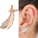 Ladies' Statement Earring that Wraps Around the Entire Ear Decorative Ear Cuff with Zirconia and Imitation Pearls Costume Jewellery Metal Butterfly 19