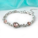 Ladies' Stone Bracelet with Hearts 6
