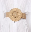 Ladies' Straw Belt with Large Buckle 2