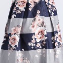 Ladies' Striped Skirt with Flowers 6