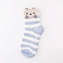 Ladies' Striped Socks with Animals 2