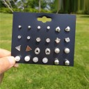 Ladies' Stud Earrings 12 Pairs G1319 6