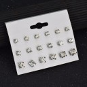 Ladies' Stud Earrings 12 Pairs J1135 1