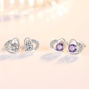 Ladies' Stud Earrings Heart H709 4