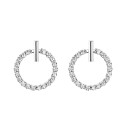 Ladies' Stud Earrings Hoop with Stones 2