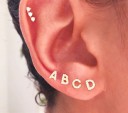 Ladies' Stud Earrings with Alphabet Letters 4