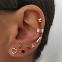 Ladies' Stud Earrings with Alphabet Letters 7