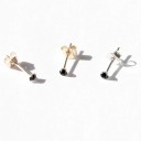 Ladies' Stud Earrings with Gemstone A1703 11