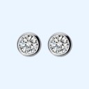 Ladies' Stud Earrings with Gemstone R67 2