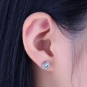 Ladies' Stud Earrings with Gemstone R73 2
