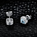 Ladies' Stud Earrings with Gemstone R73 4