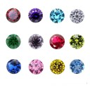Ladies' Stud Earrings with Gemstone R88 15