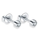 Ladies' Stud Earrings with Zircon G1380 3