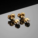 Ladies' Stud Earrings with Zircon G1380 5