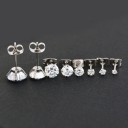 Ladies' Stud Earrings with Zircon G451 4
