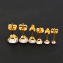 Ladies' Stud Earrings with Zircon G451 11