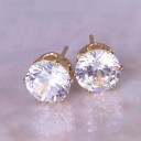 Ladies' Stud Earrings with Zircon G480 15