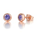 Ladies' Stud Earrings with Zircon H862 8