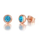 Ladies' Stud Earrings with Zircon H862 9