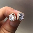 Ladies' Stud Earrings with Zirconia 10