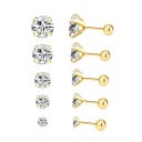 Ladies' Stud Earrings with Zirconia G635 7