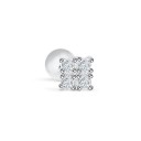 Ladies' Stud Earrings with Zircons 16