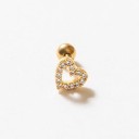 Ladies' Stud Earrings with Zircons 12