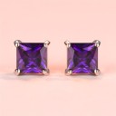 Ladies' Stud Earrings with Zircons G121 4