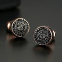 Ladies' Stud Earrings with Zircons 4