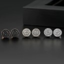 Ladies' Stud Earrings with Zircons 6