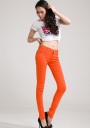 Ladies' Stylish Jeans - Orange 3
