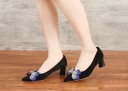 Ladies' Suede Court Shoes with Bow Rosie J1762 8