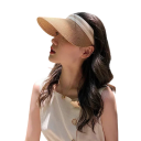 Ladies' Summer Straw Cap 46–56 cm Brim 12 cm Adjustable Lightweight Breathable Sunshade Beach Accessory 2