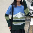 Ladies' Sweater with Landscape Pattern 3