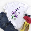 Ladies' T-shirt with Floral Design 22
