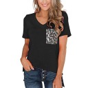 Ladies' T-shirt with Leopard Pocket 2